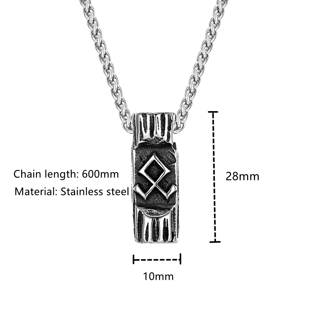 Мужское ожерелье символ викингов Othala старинная Подвеска из нержавеющей стали