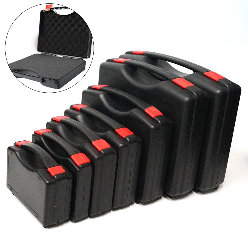 Plastic Tool Box Safety Equipment Instrument Case Portable Dry ToolBox Notebook Storage Box Outdoor Tool Case with pre-cut foam