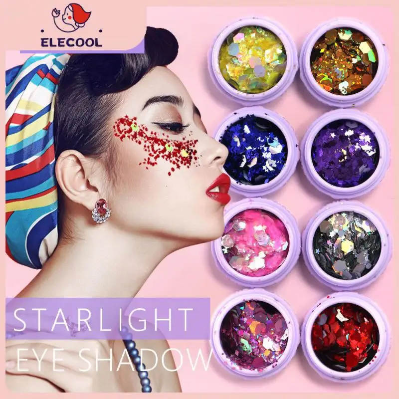 

8Colors Body Face Glitter Eyeshadow Shimmer Flash Glitter Gel Highlight Eye Shadow Party Decoration Festival Cosmetics Pigments