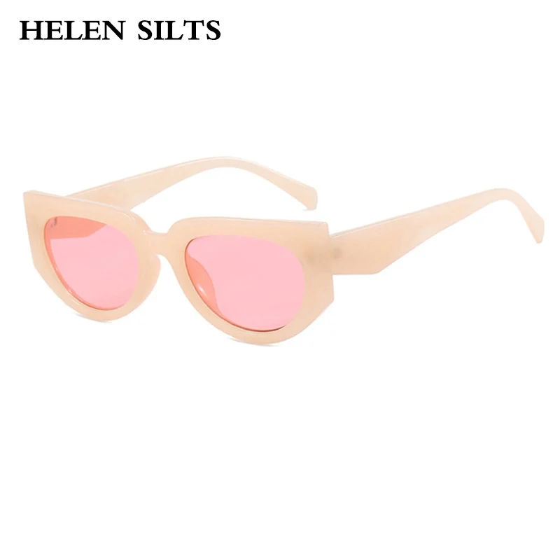 Мужские и женские винтажные синие овальные солнцезащитные очки UV400