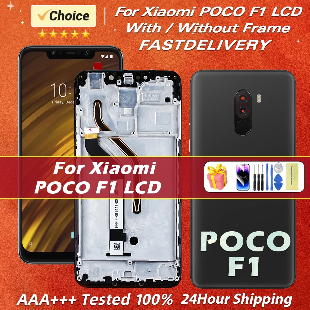 6 18-дюймовый Емкостный Сенсорный Экран Для Xiaomi Mi Poco F1 M1805e10a Amoled Жк-дисплей