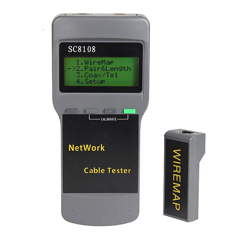 

Тестер сетевого кабеля SC8108 RJ45 для LAN-кабеля с ЖК-дисплеем