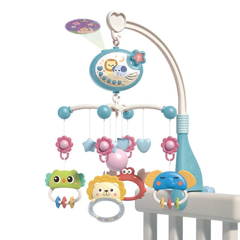 Baby Rattle Toys Newborn Baby Boy Girl 0-12 Months Crib Plastic Rotating Musical Bed Bell Mobile Toys