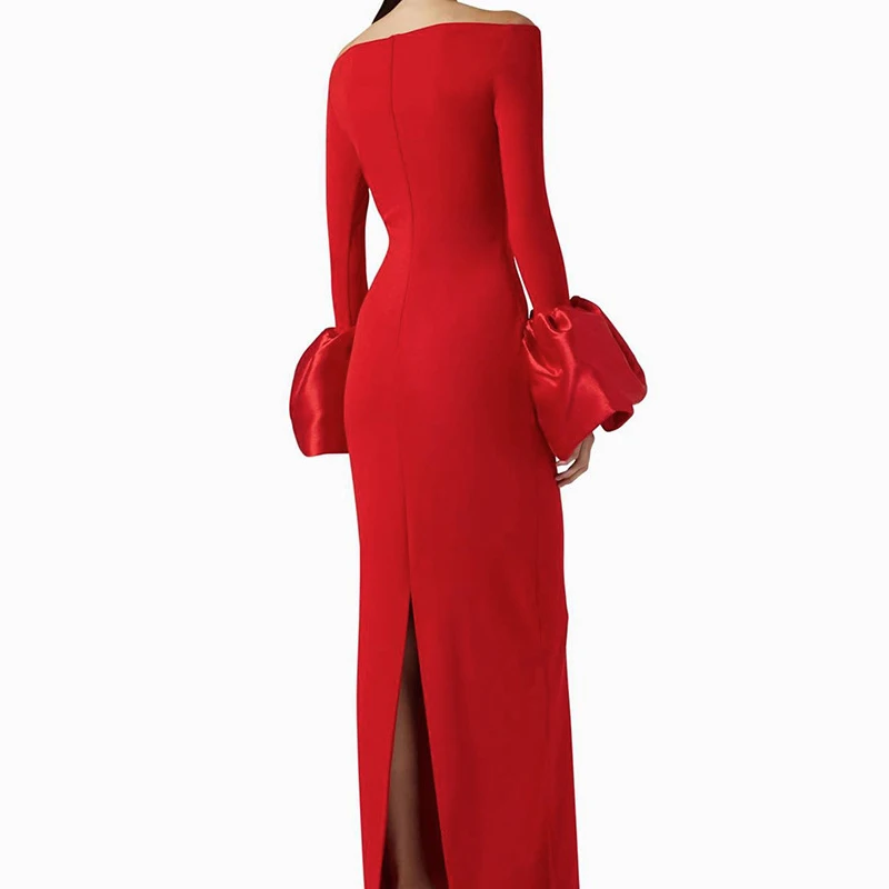 Женское элегантное длинное платье с разрезом на шее 2024 повседневное