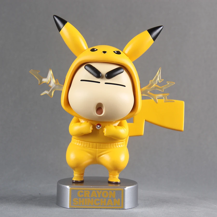 

Фигурки героев аниме, Покемон, Пикачу, Cos Crayon Shin-chan, фигурки героев мультфильмов, статуэтка, модель куклы, автомобиль, реальный подарок
