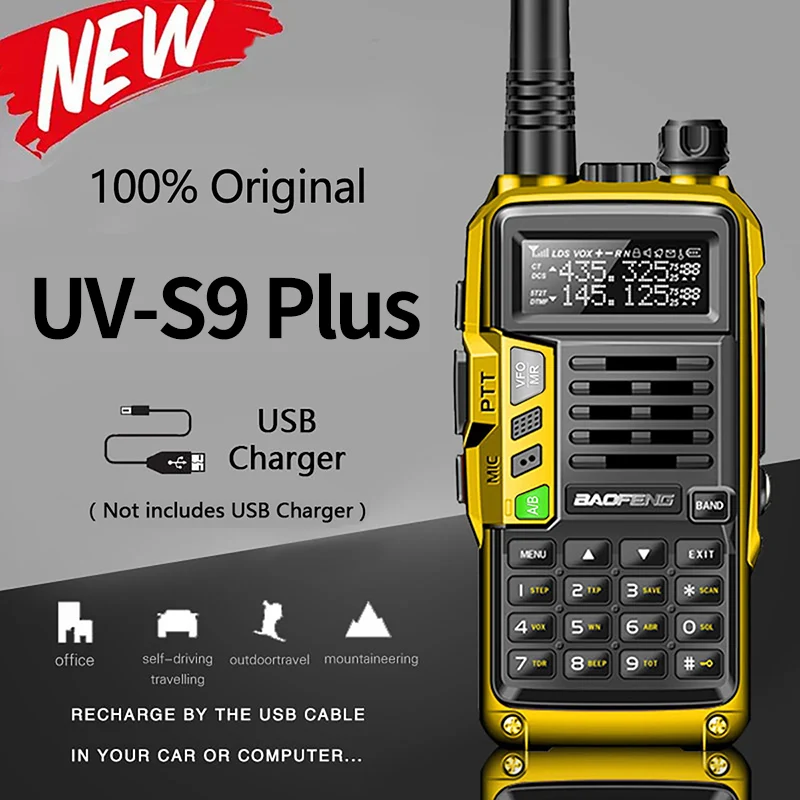 

Мощная рация BaoFeng UV-S9 Plus 8 Вт/10 Вт, Любительский радиопередатчик дальнего радиуса действия, портативная рация Hunt City