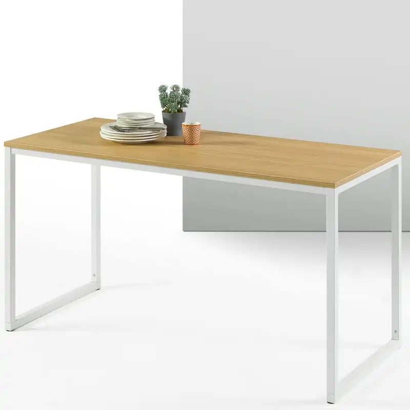 

White Frame Desk, Natural