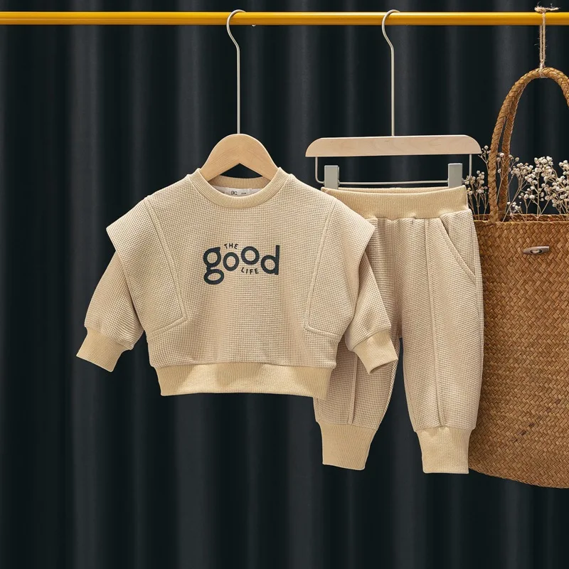 

Menoea/комплекты одежды для мальчиков и девочек весенне-осенний свитер + штаны, комплект детской одежды комплект одежды унисекс из 2 предметов для мальчиков и девочек, повседневный комплект