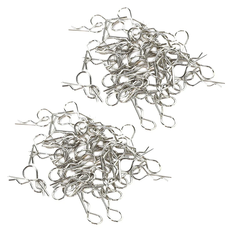 

100 шт. зажимы для корпуса из нержавеющей стали, штифт для крышки корпуса, изгиб для 1/10 радиоуправляемых игрушек для автомобиля, пульта дистан...