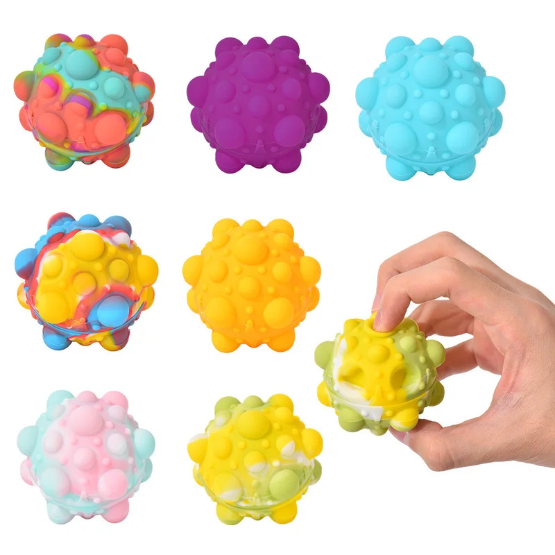 

Stylish 3D Pinch Ball Silicone Push It Bubble Balls Anti-stress Vent Stress Relief Toys for Kids Adults Gifts Squeeze Toys