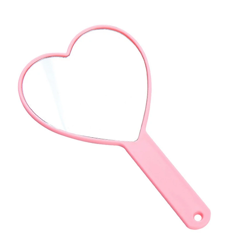Зеркало в форме сердца ручное зеркало для макияжа косметическое с ручкой