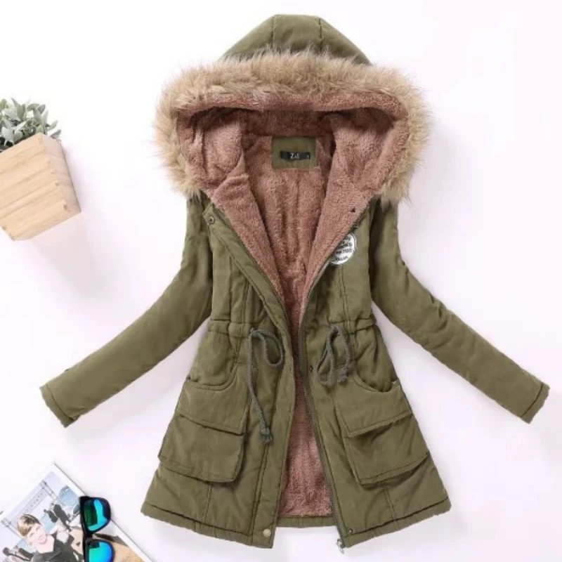 

Winter Thick Warm Coat Woman Hooded Jacket Cotton Parka Mujer Padded Jacket Female Jackets for Women 2022 Manteau Femme Hiver