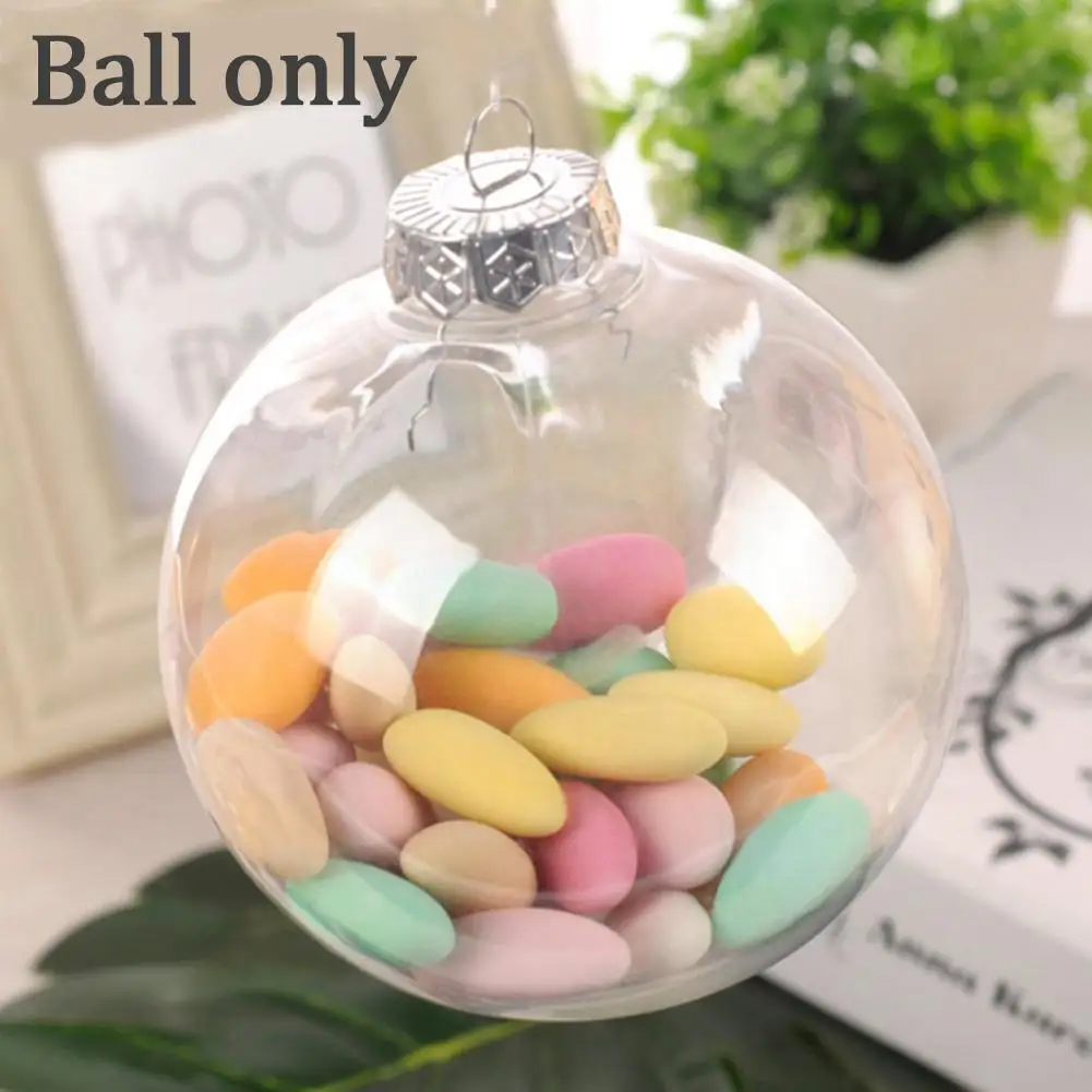 

Transparent Ball Plastic Christmas Trees Open Ball Present Ornament Box Bauble 1pc Wedding Christmas Gift Home Decoration P N3T7