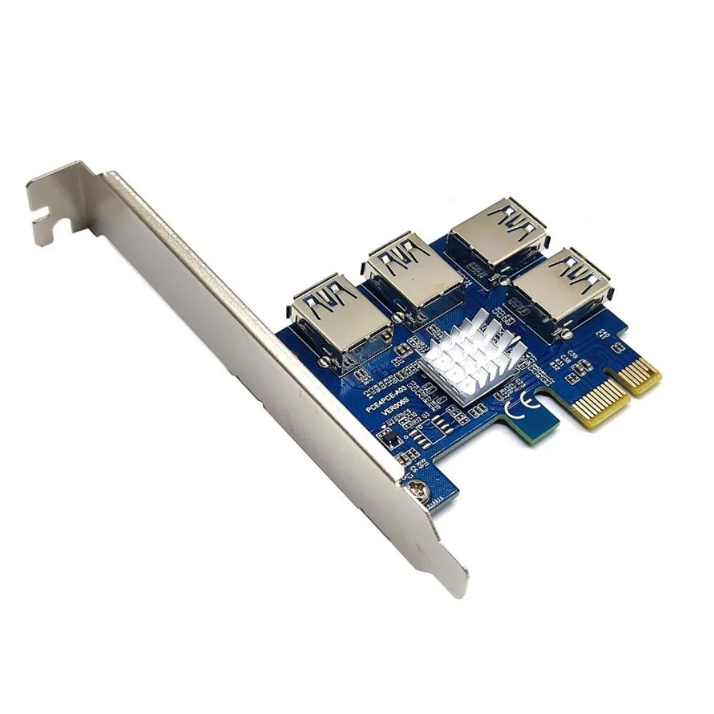 CHIPAL PCI-E 1 поворот 4 USB 3 0 адаптер PCI-Express слот 1x To16x удлинитель VER009S / 009S Plus переходник