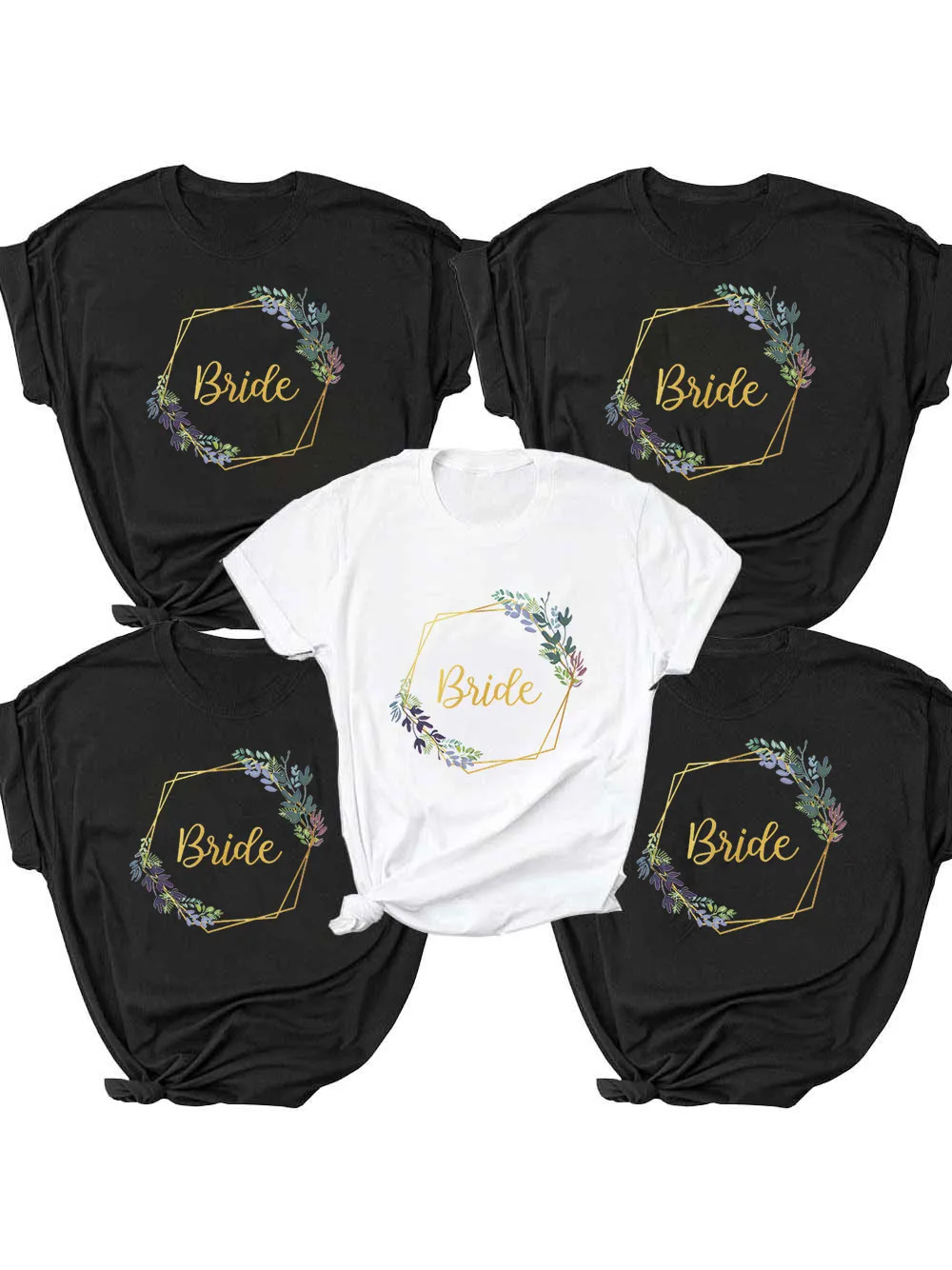 

France Letter Bride Team Bride T-Shirt Bachelorette Party Shirt Wedding Shower Bridesmaid Group Tops Wedding Party Clothes