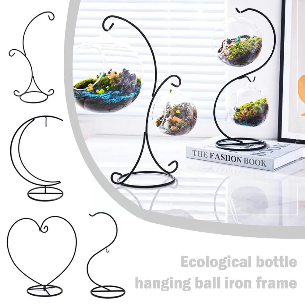 

Heart Shaped Ornament Display Stand Iron Wedding Candle Globe Holder Hanging Glass Plant Candlestick Lantern Ball Decor Xma C1Z8