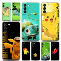 pikachu pokemon bulbasaur phone case for samsung s9 s10 4g s10e s20 s21 plus ultra fe 5g m51 m31 m21 silicone case cover pikachu
