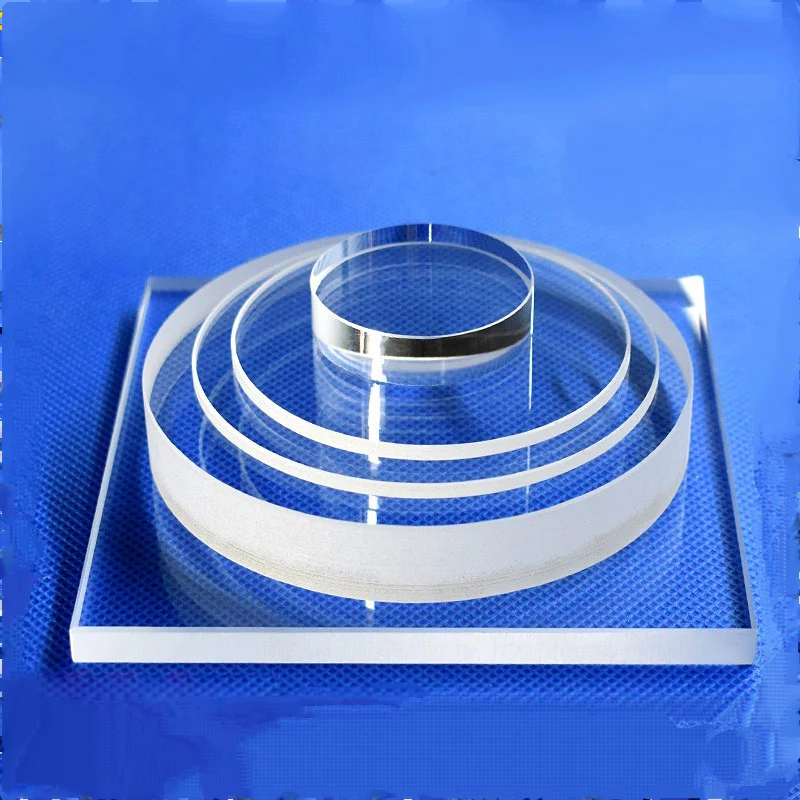 Jgs2 Высокотемпературный кварцевый лист на заказ Высокая пропускание УФ-квадратное окно слайд УФ-оптический лист кварцевого стекла