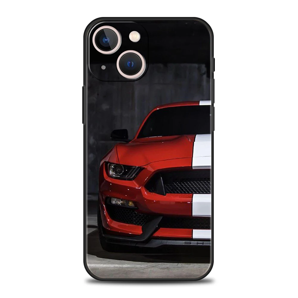 Blue White Black CAR Luxury Phone Case Cover For iPhone 14 13 12 11 Pro Max 8 7 Plus X XR XS Max SE 2020 Shockproof Soft Shell