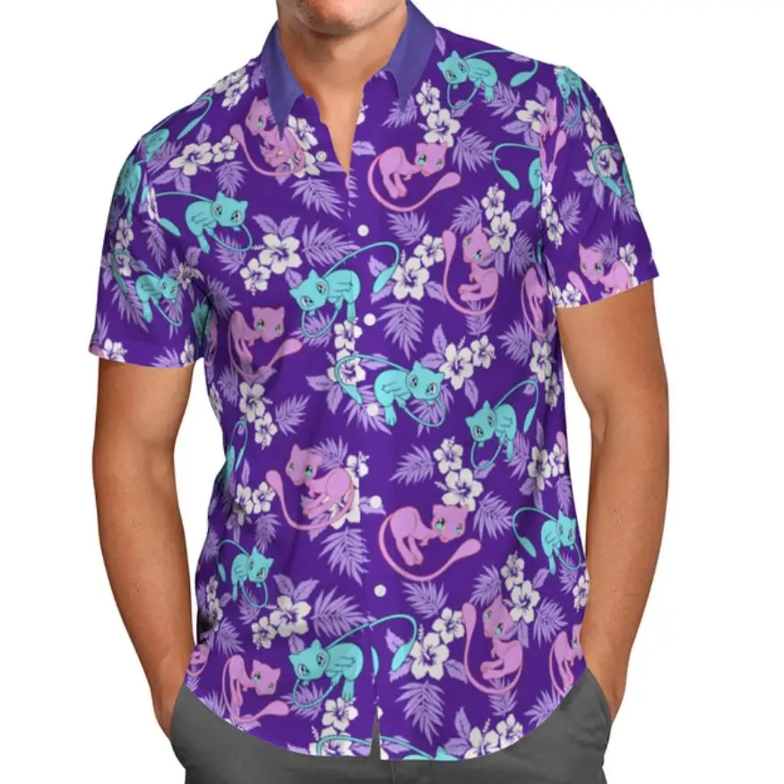 Halloween 3D Beach Hawaiian 2021 Summer Men Shirt Short Sleeve Shirt Streetwear Oversized 5XL Camisa Social Chemise Homme-863