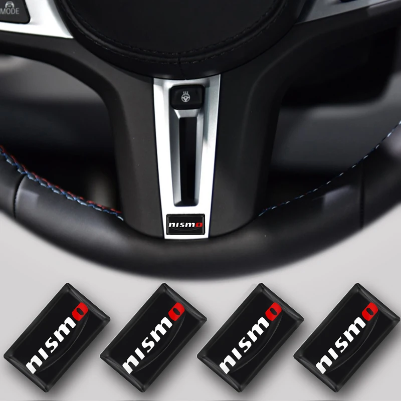 

10pcs Car 3D Small Badge Steering Wheel Sticker For Nismo Emblem R34 GTR Nissan Tiida Sylphy Teana X-trail 1 2 Qashqa Styling