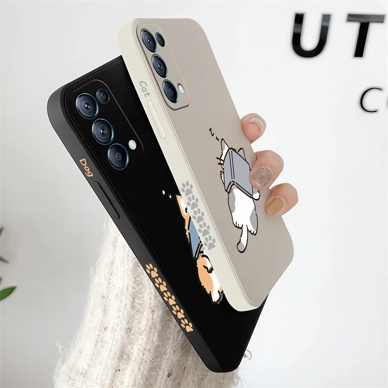 Силиконовый чехол для телефона OPPO Reno 10 8 Pro Plus 8T 7Z 6Z 4 5 2F Z