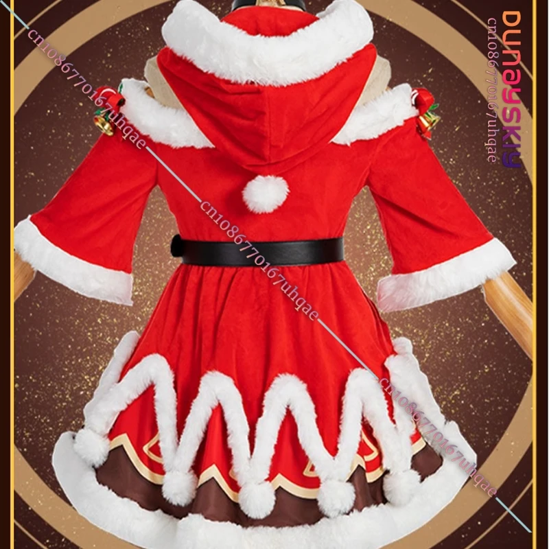 Барбара Gunnhildr Косплей Рождественский костюм Аниме Игра Genshin Impact Одежда