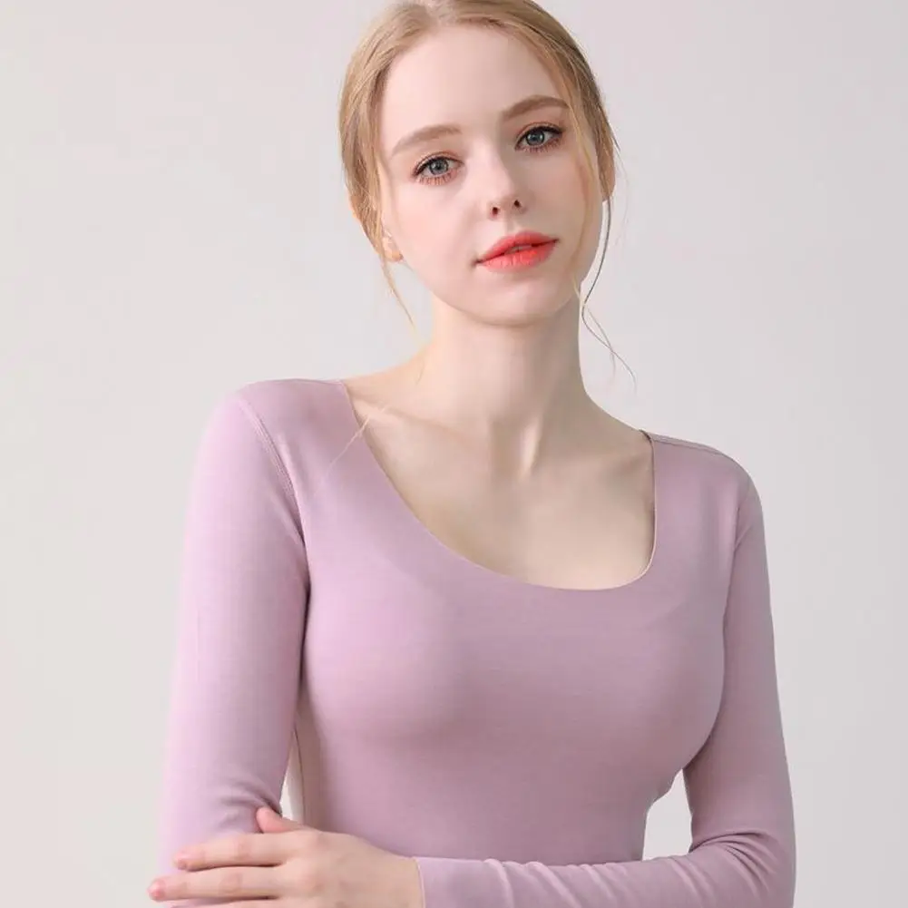 Women's Thermal Underwear Set Winter Sexy Warm Seamless Tailor Thermal Long Tops Trousers Casual Sleeve Cloth Underwear Z5F5