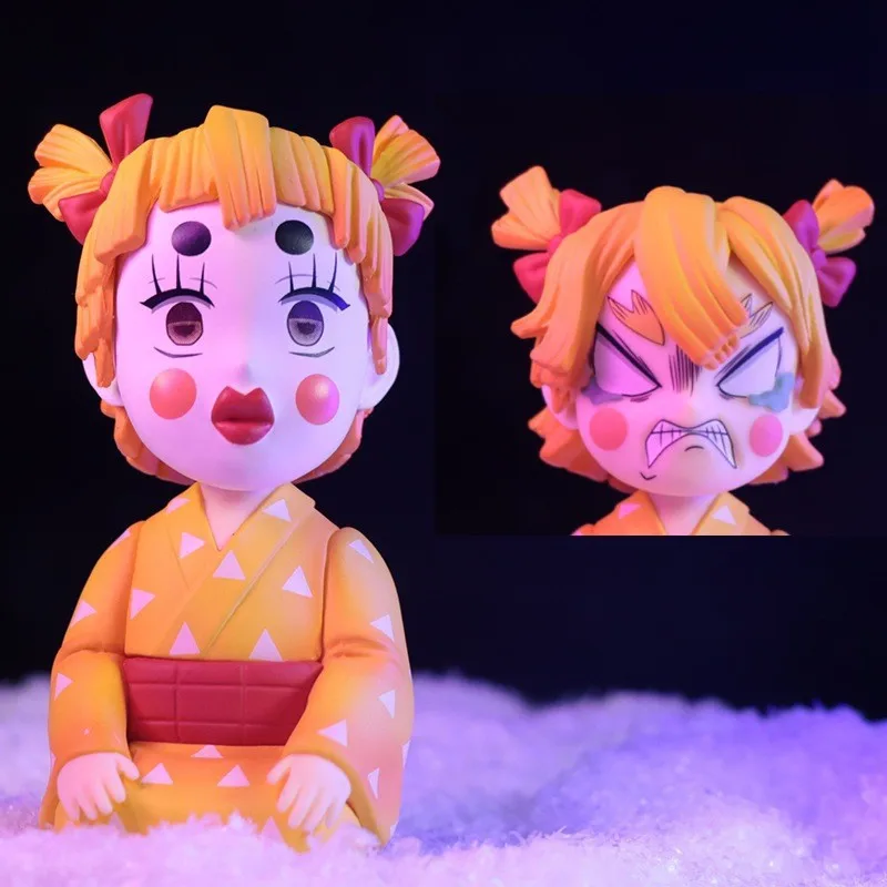 Экшн-фигурки из аниме рассекающий демонов Tanjirou Zenitsu Inosuke сидя модель ПВХ