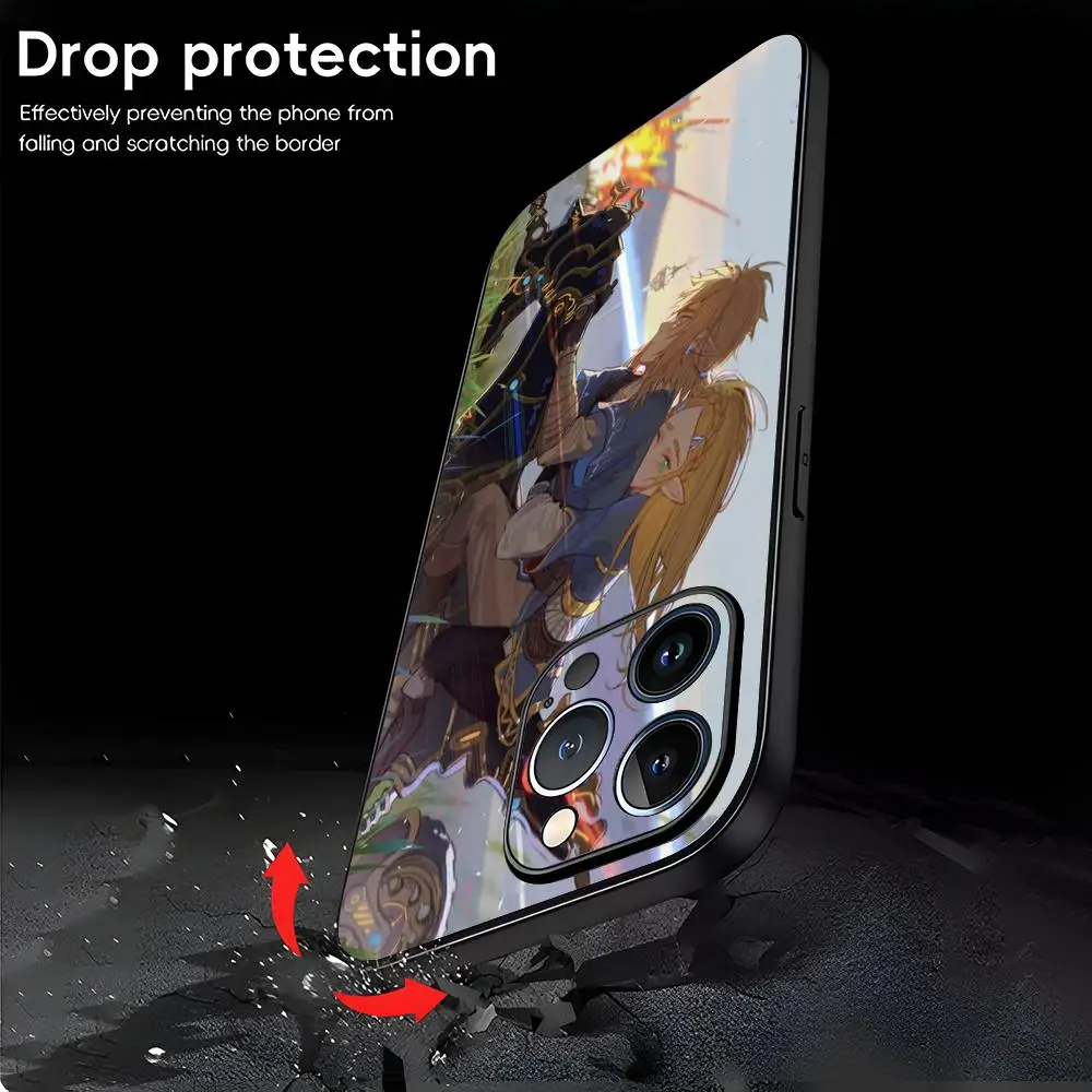Чехол для телефона Game Legends Player Zeldas iPhone 15 14 13 12 11 X XR XS XSMAX 8 7 Plus Mini Pro Max мягкий черный