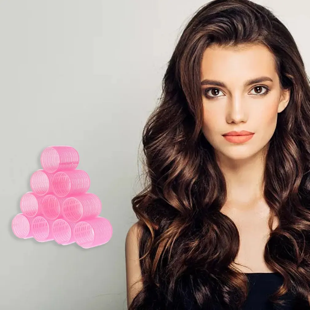 

10 шт./набор, пластиковые бигуди для завивки волос