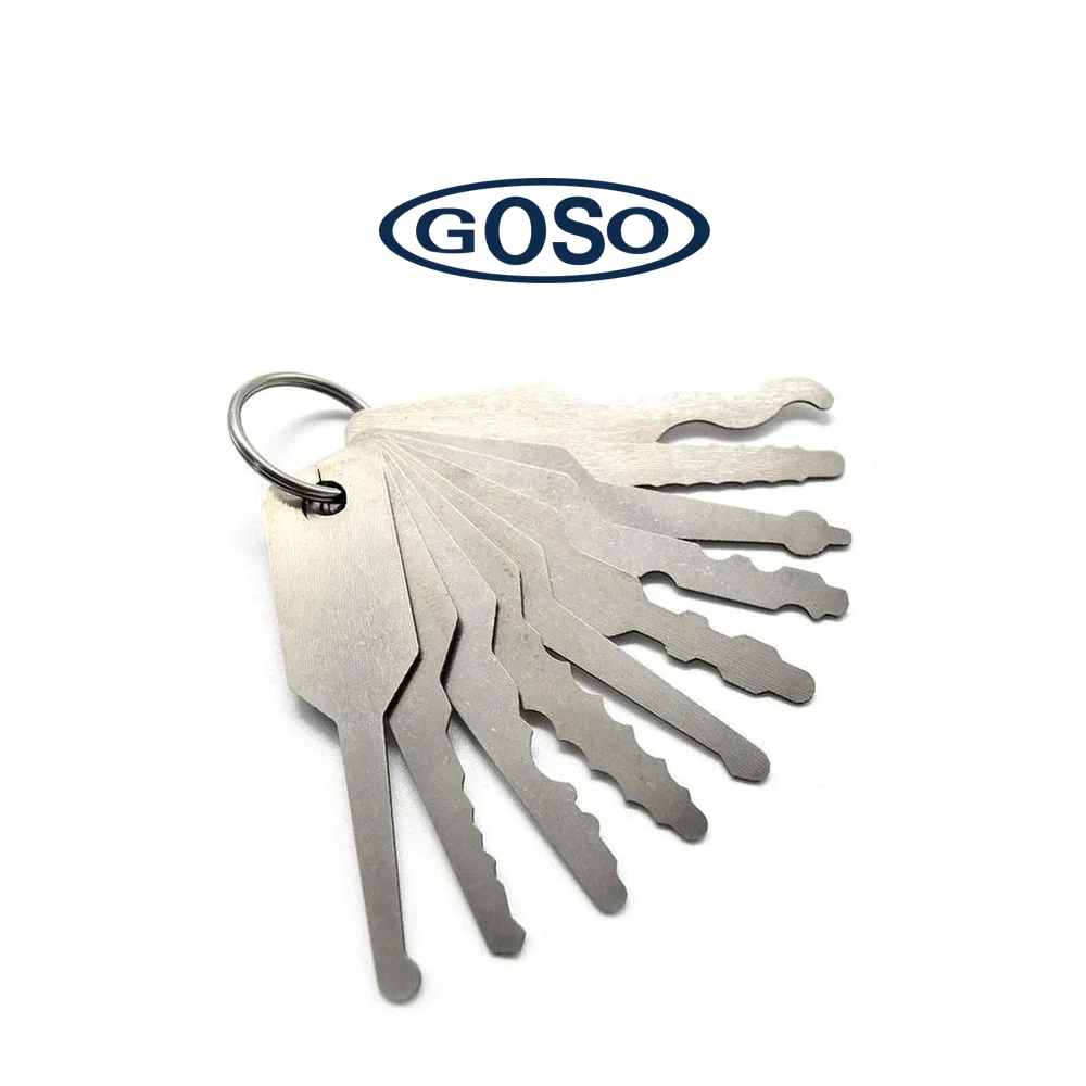 

10 Pieces Auto Jigglers Tryout Keys For Cars Locks Locksmith Tool Set Professional Suitable Foreign And Domestic Trucks Skill