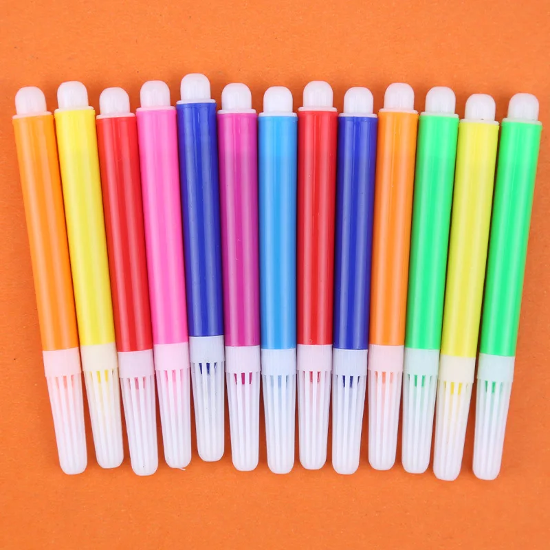 

12 Colors Drawing Pen Set for Kids Watercolor Pen Marker Artist Children's Washable Mini Bulk Test 12 Color Small Brush