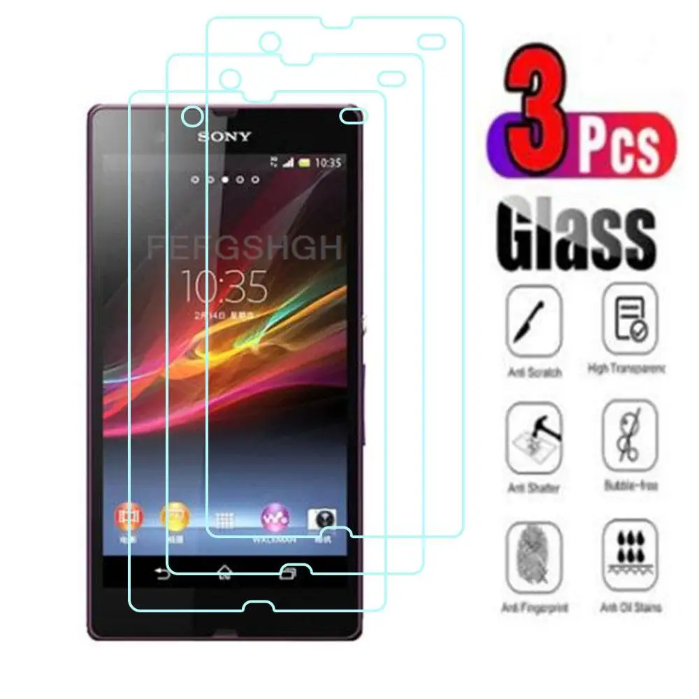 

3Pcs 9H Protective Tempered Glass For Sony Xperia Z L36H C6602 C6603 So-02E Screen Protector Protection Cover Film