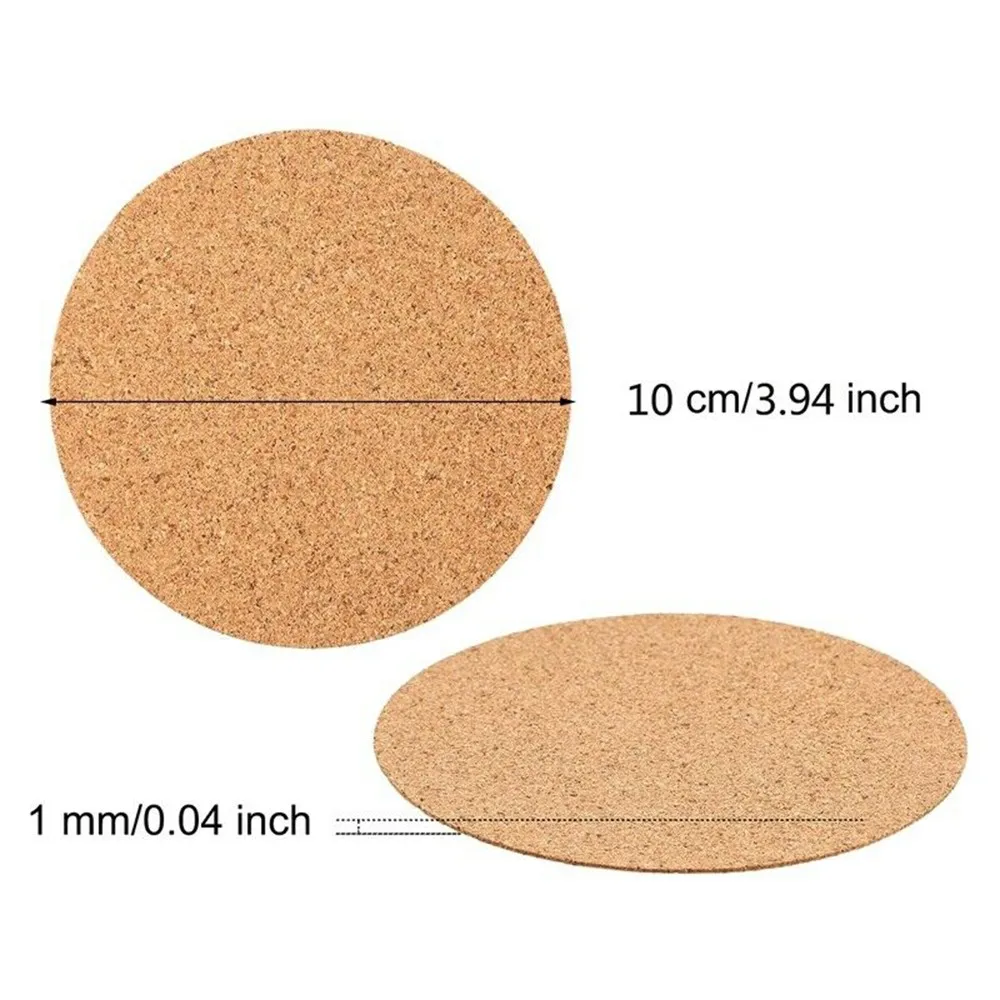 

Cork Mats Cork Coasters For Coasters Sheets Wood Color 60 Pieces Anti-Slip New