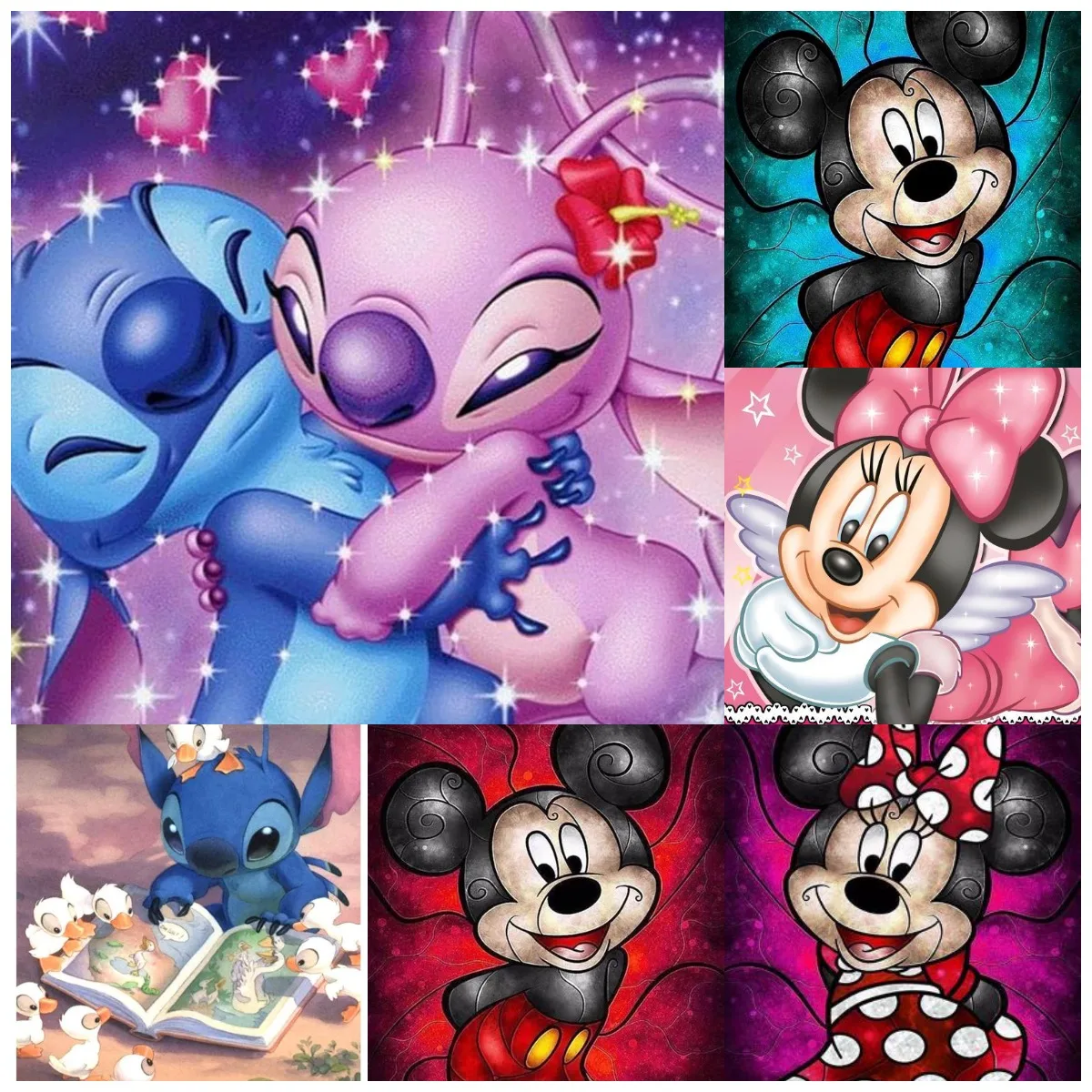 

Набор для алмазной вышивки «Микки и Минни»