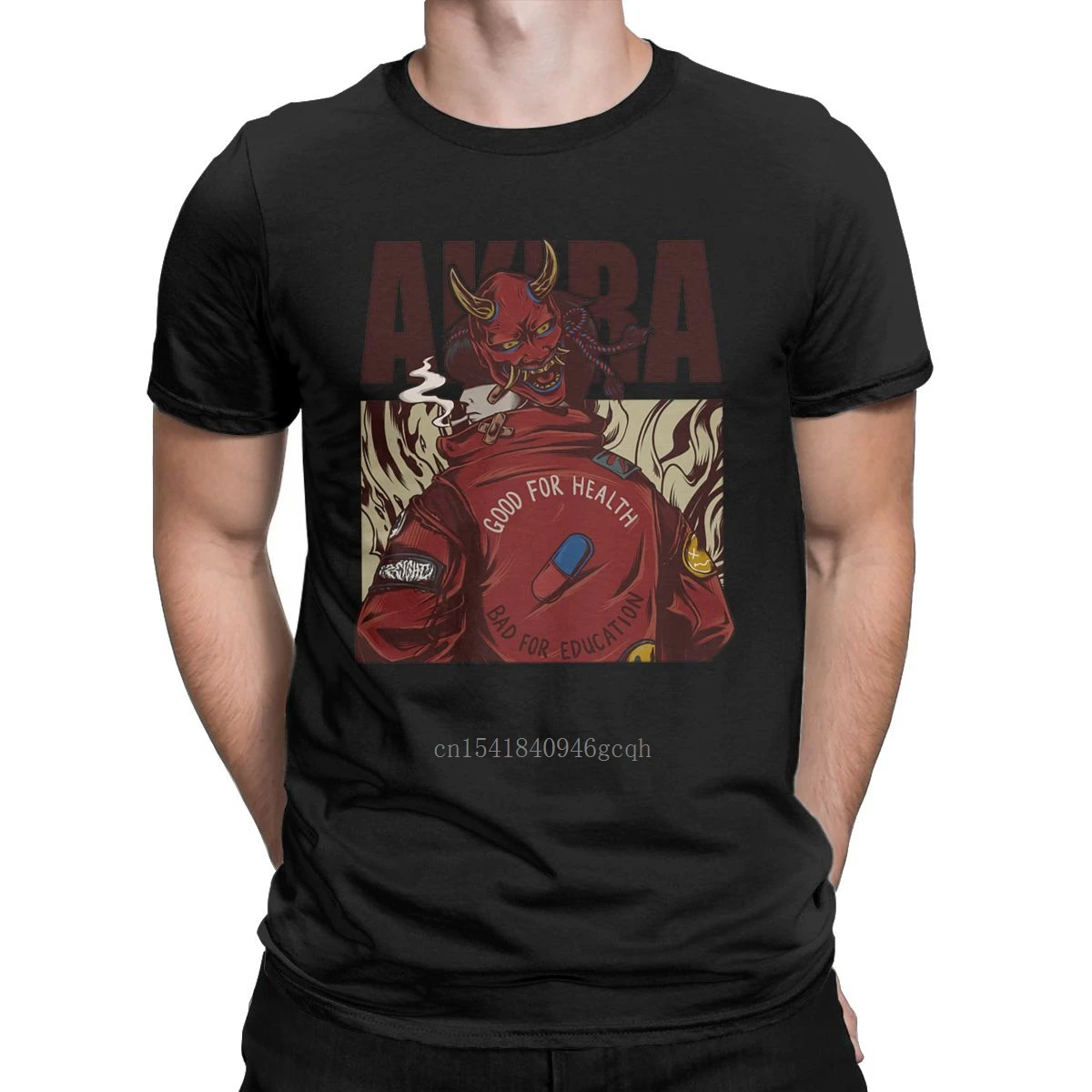 

Kaneda Akira T Shirt Men's 100% Cotton Amazing T-Shirt Crewneck Movie Manga Anime Japan Tee Shirt Short Sleeve Tops Classic
