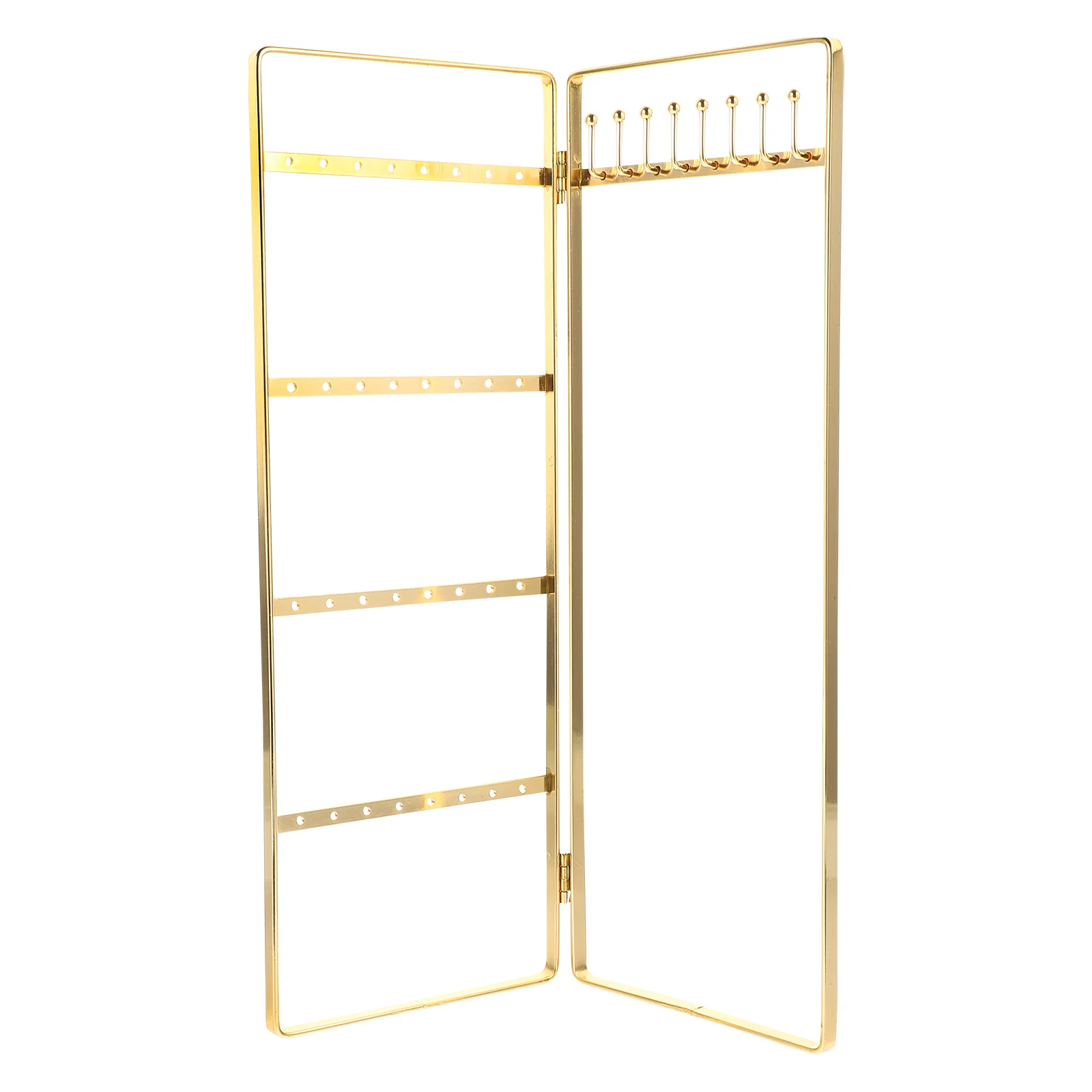 

Jewelry Holder Rack Display Earring Stand Organizer Iron Necklace Hanging Stud Ear Tray Earrings Ring Desktop Storage Hanger