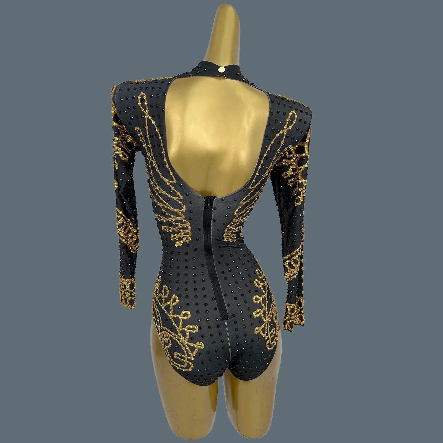 Блестящий боди со стразами для женщин сексуальный костюм выступлений ночной