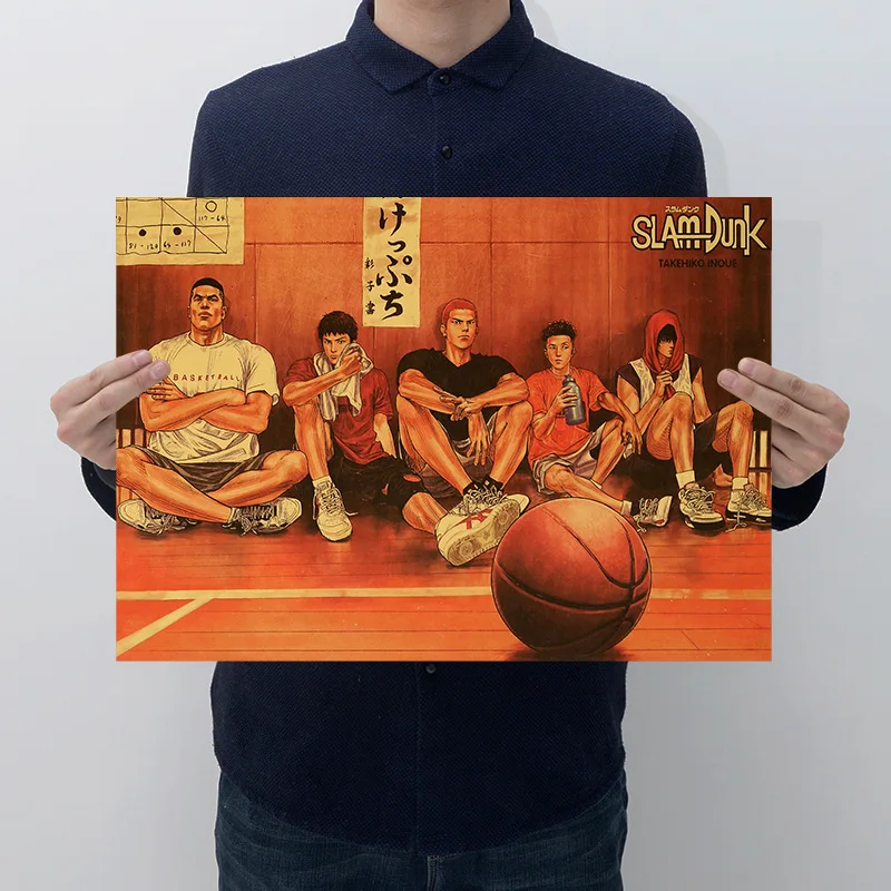 

Anime Slam Dunk master character collection retro poster home decorative painting wall sticker decorative painting 50.5*35cm