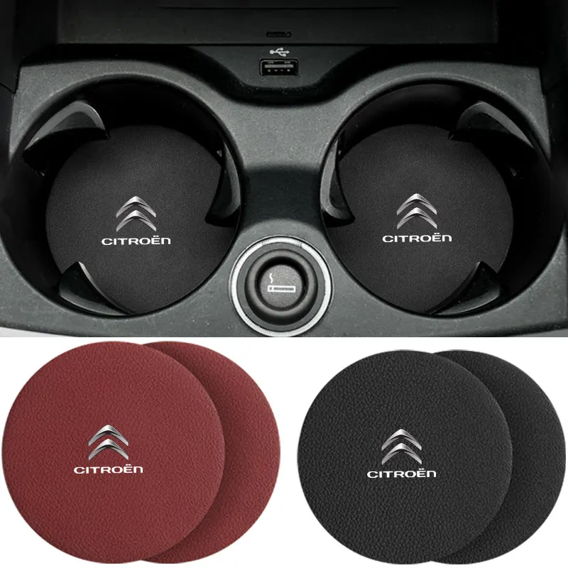 

2pcs Car Water Cup Bottle Holder Anti-slip Pad Mat For Citroen C4 C3 C5 C1 C2 VTS Berlingo Celysee Xsara Picasso Aircross