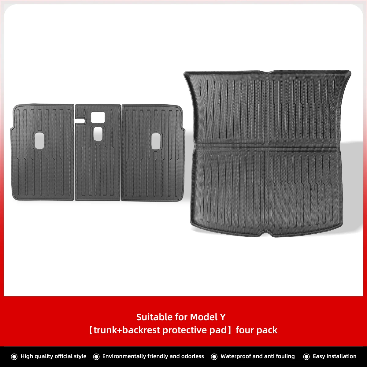 

Для Tesla Model Y 2021-2024 гг., подушка на спинку заднего сиденья багажника, противоударный коврик, автомобильные аксессуары, защитная накладка на багажник из ТПЭ