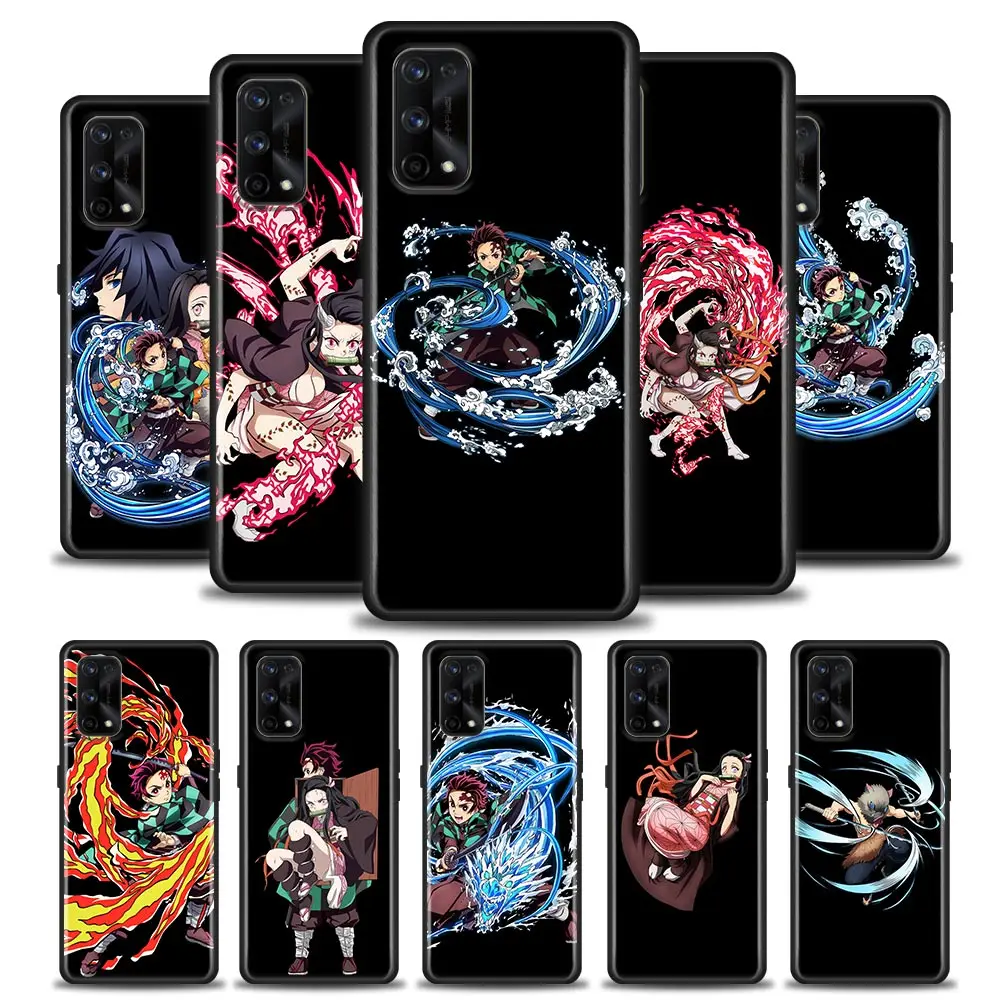 

Anime Demon Slayer Phone Case for Realme 5 6 7 7i 8 8i 9i 9 XT GT GT2 C17 Pro 5G SE Master Neo2 Case Cover Funda Shell