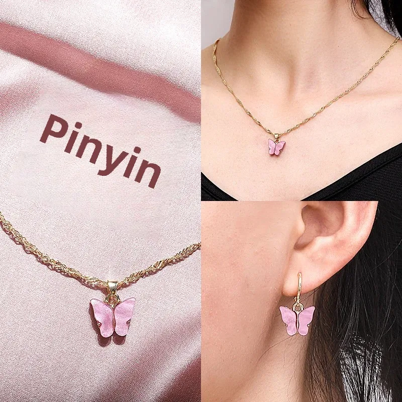 Корейский стиль модное новое акриловое ожерелье с бантом женская