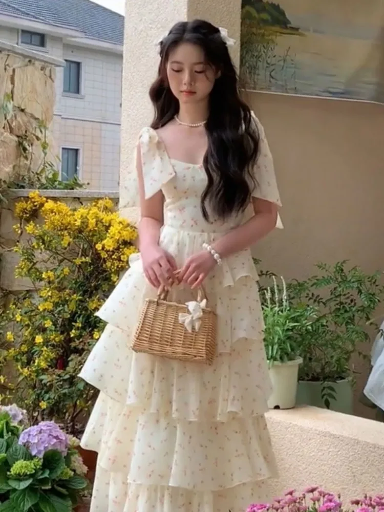 

LOLIBOOK 2023 летнее элегантное платье-вечерние с цветочным принтом, женское платье принцессы без рукавов на шнуровке, женское праздничное пляжное мини-платье