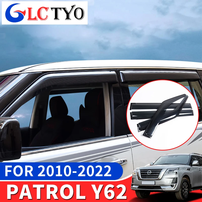 

Nissan Patrol Y62 Window deflectors Exterior Decoration Modification Accessories Car window rain visor Side window deflector