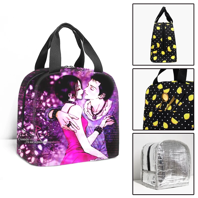 

Creative Fashion Nana Osaki Student Work Lunchbox Thermal insulation Food Lunch Bag 3D Printed Portable Handbags Ice Bags