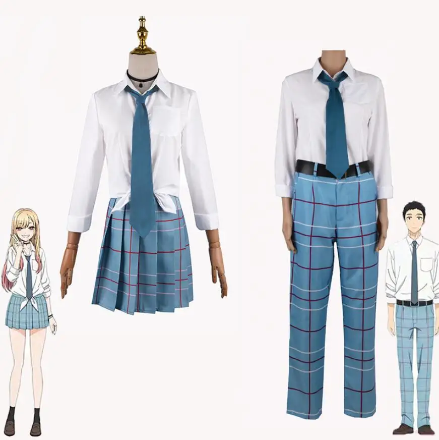 

Marin Kitagawa Cosplay Costume Anime My Dress Up Darling JK Uniform Skirt Outfits Wakana Gojo School Halloween Carnival Suit