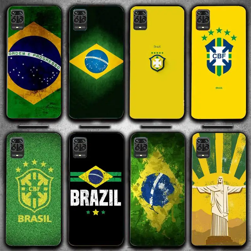 

Brazil Flag CBF Phone Case For Redmi 9A 8A 6A Note 9 8 10 11S 8T Pro Max 9 K20 K30 K40 Pro PocoF3 Note11 5G Case