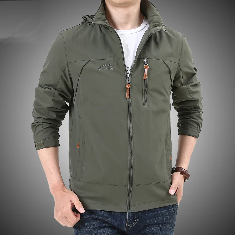 

Spring Windbreak Jacket Men Waterproof Hooded Jacket Coat Summer Thin Breathable Coat Men's Clothing 2022 Jacket Men